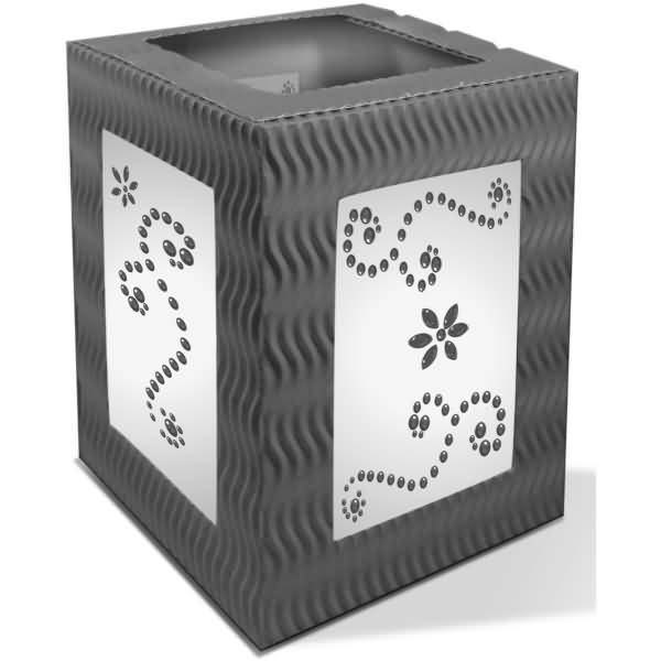 Laternenpackung 13,5x18cm Fenster rubinrot