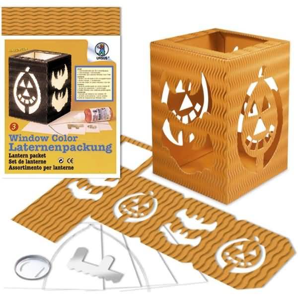 Laternenpackung 13,5x18cm Halloween orange