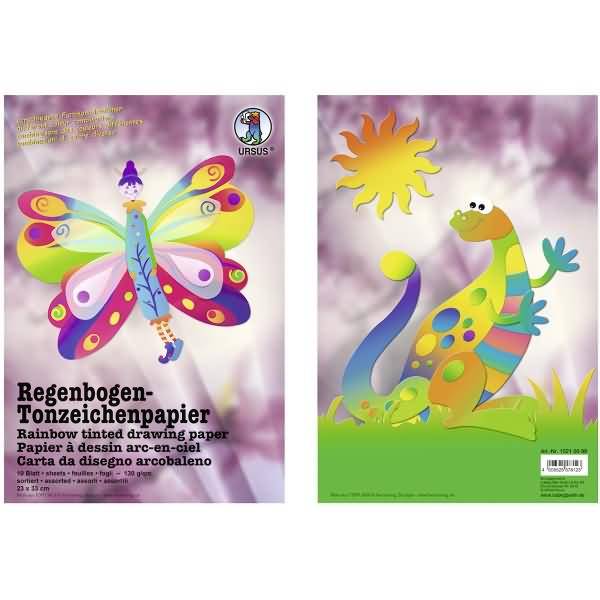 Regenbogen-Tonpapier 130g/qm 23x33cm VE=10 Blatt sortiert