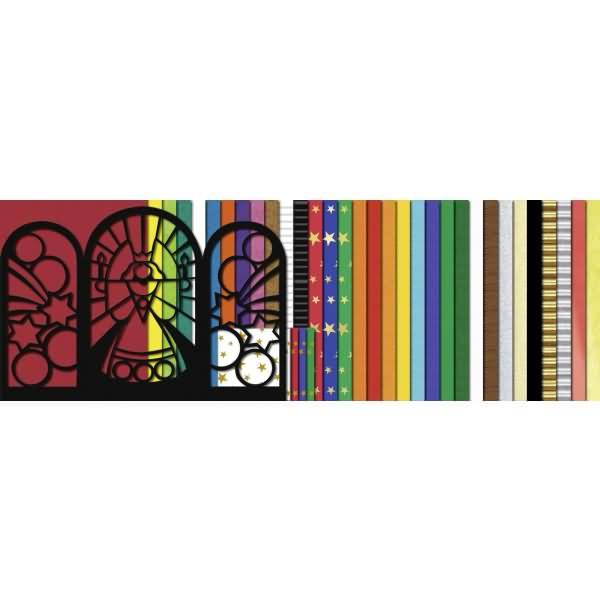 Bastelkoffer Weihnachten 25x35cm VE=53 Blatt sortiert