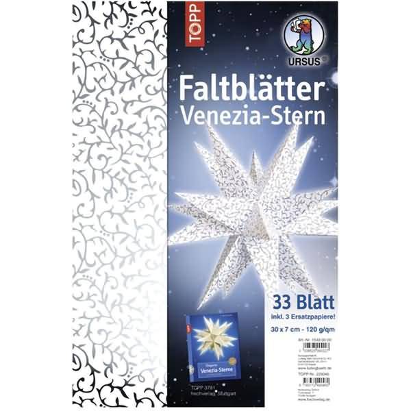 Faltblätter Venezia-Stern Apart Klassik 120g/qm 7x30cm