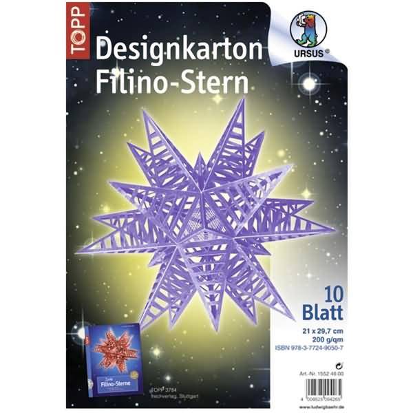 Designkarton Filino-Stern Starlight 200g/qm 21x29,7cm lavendel