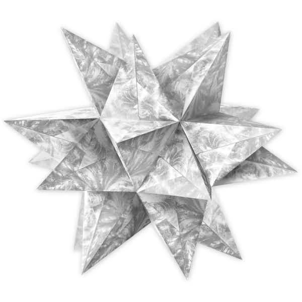 Faltblätter Aurelio Stern Sirius 120g/qm 15x15cm silber/silber