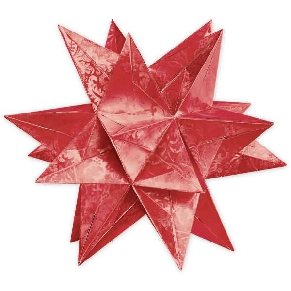 Faltblätter Aurelio Stern Wega 120g/qm 15x15cm rot/rot