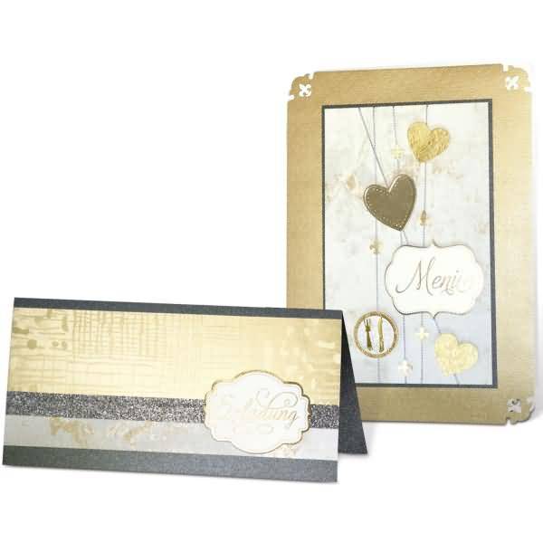 Bastelpapier Highlight 215g/qm 50x70cm VE=10 Bogen gold 6 Motive sortiert