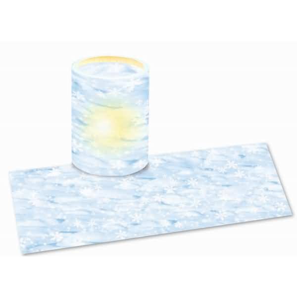 Laternenzuschnitte Schnee Transparentpapier 115g/qm 20x50cm VE=25 Blatt