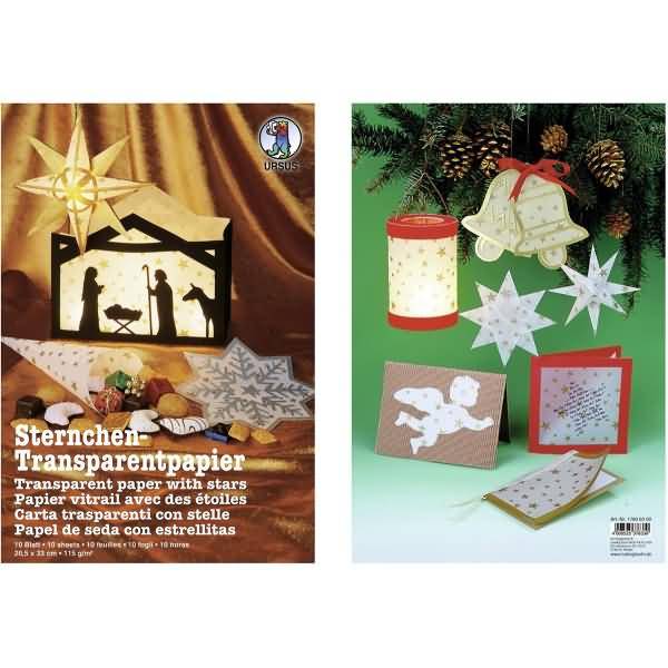 Sternchen-Transparentpapier 115g/qm 20,5x33cm VE=10 Blatt