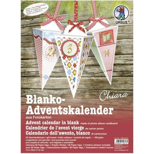 Adventskalender-Set Geschenkboxen blanko Chiara 7,5x20x7,5cm