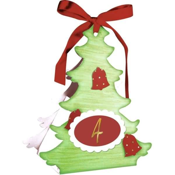 Adventskalender-Set Geschenkboxen blanko Bäumchen 11,5x13,5x5,5cm