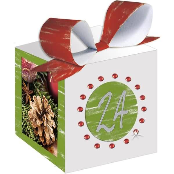 Adventskalender-Set Geschenkboxen blanko Wichtel 6,1x6,1x6,1cm