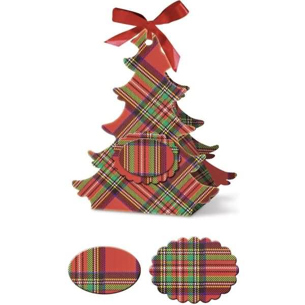 Adventskalender-Set Geschenkboxen Bäumchen 11,5x13,5x5,5cm
