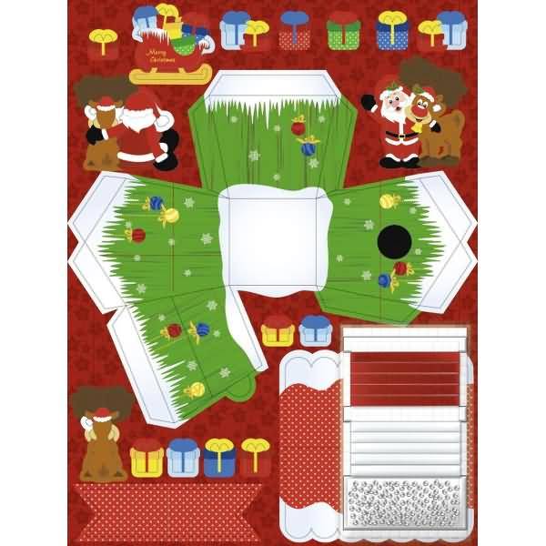 Adventskalender-Set Geschenkboxen Fuchs 9x9x11cm