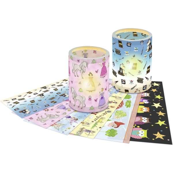 Laternenzuschnitte Transparentpapier 115g/qm 20x50cm VE=25 Blatt 6 Motive