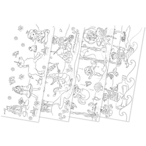 Laternenzuschnitte Ausmal-Transparentpapier 115g/qm 20x50cm VE=25 Blatt 4 Motive