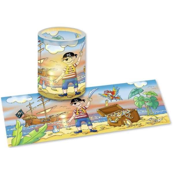 Laternenzuschnitte Seeräuber Transparentpapier 115g/qm 20x50cm VE=25 Blatt