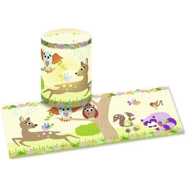 Laternenzuschnitte Waldtiere Transparentpapier 115g/qm 20x50cm VE=25 Blatt