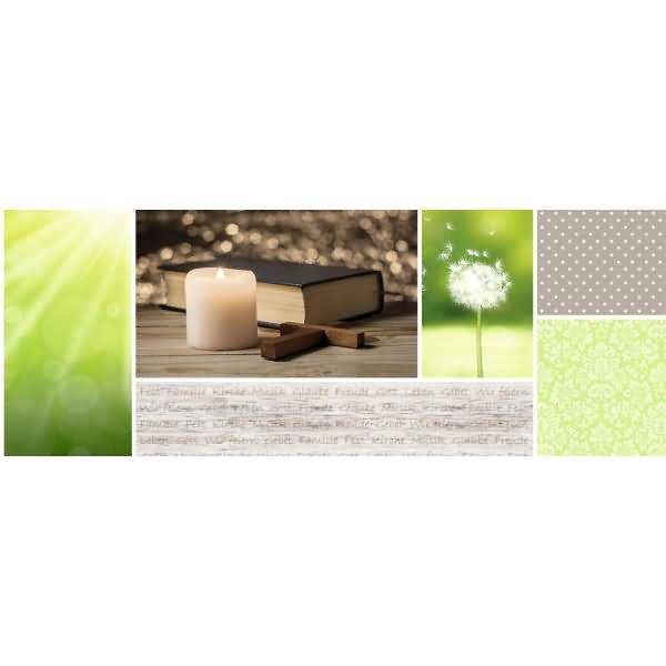 Mini-Tischlichter Ambiente 10x27cm VE=5 Blatt Motiv 125