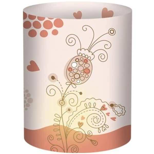 Mini-Tischlichter Ambiente 10x27cm VE=5 Blatt Motiv 96
