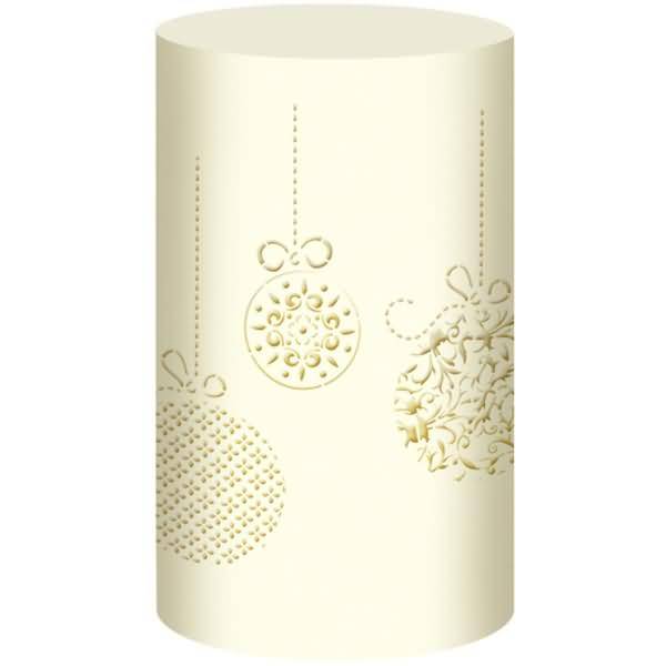Silhouetten-Tischlicht Filigrano Weihnachtskugeln creme