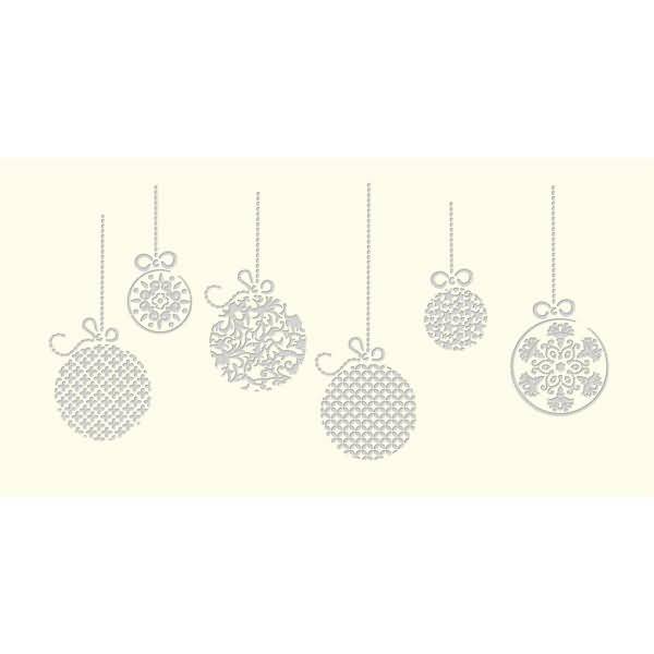 Silhouetten-Tischlicht Filigrano Weihnachtskugeln creme