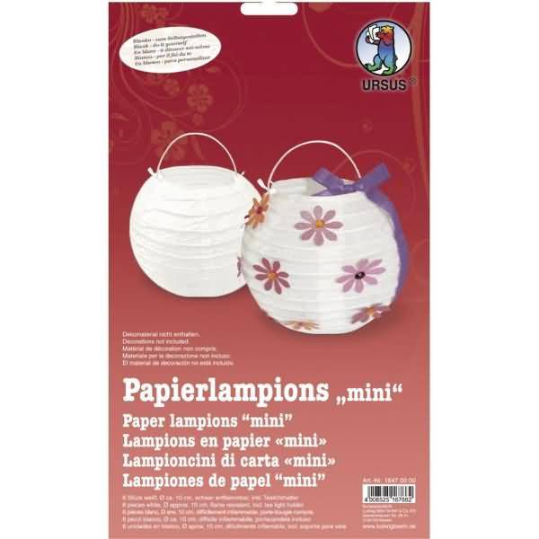 Papierlampinion Mini Durchmesser 10cm weiß VE=6 Stück