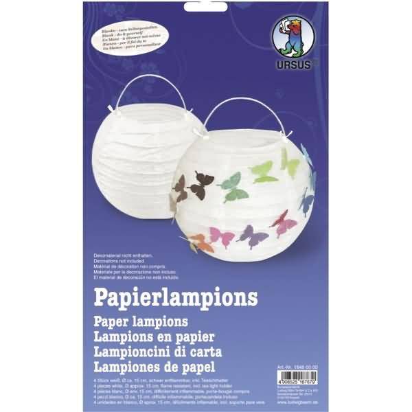 Papierlampinion Mini Durchmesser 15cm weiß VE=4 Stück