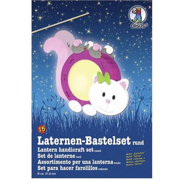 Laternen-Bastelset 15 'Kätzchen'