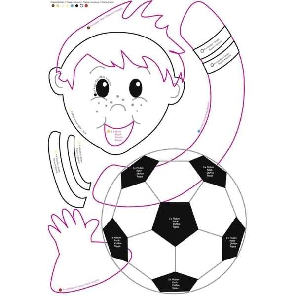 Laternen-Bastelset 24 'Fußballer'