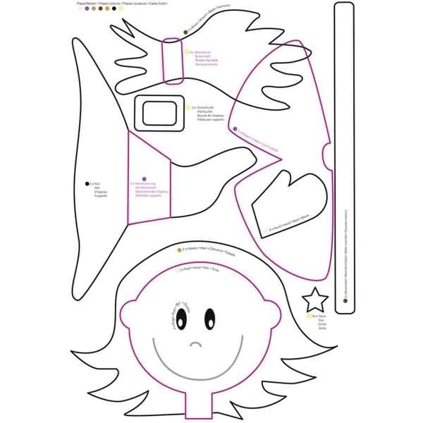 Laternen-Bastelset 25 'Hexe'