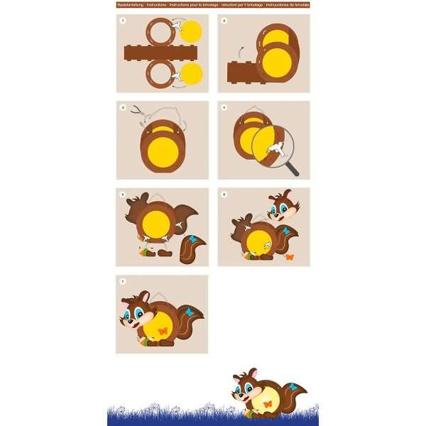 Laternen-Bastelset Easy Line 06 'Eichhörnchen'