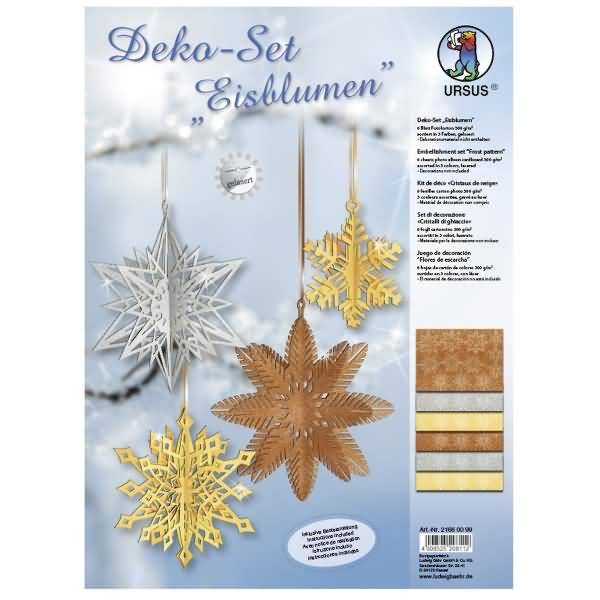 Bastelset Deko-Set Eisblumen