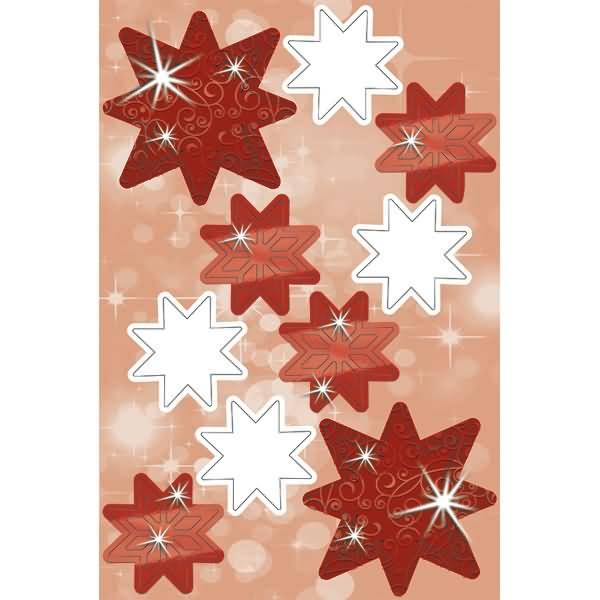 Bastelset 3D Paper Decoration Sterne rot