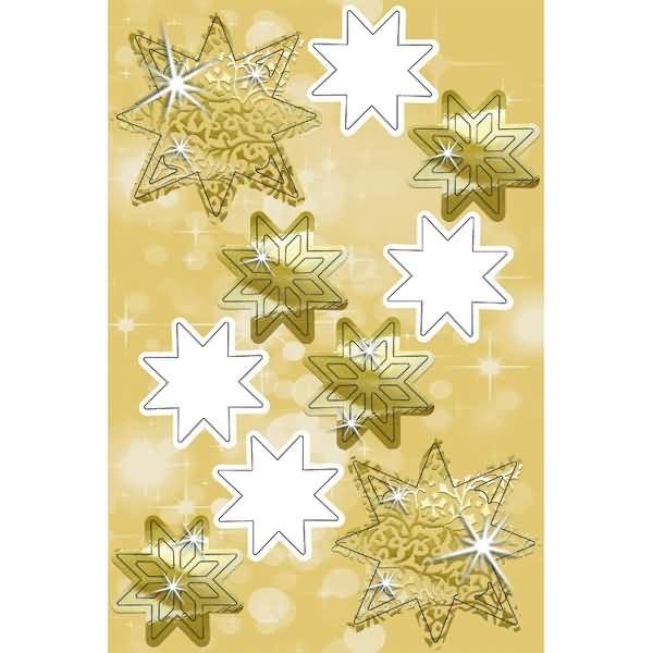 Bastelset 3D Paper Decoration Sterne gold