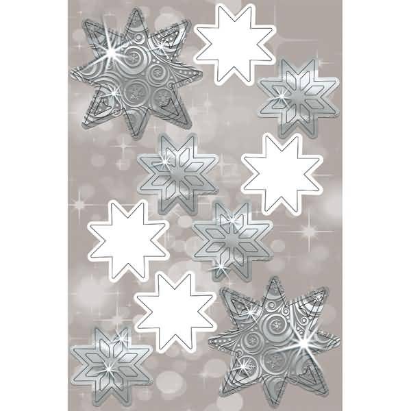 Bastelset 3D Paper Decoration Sterne silber
