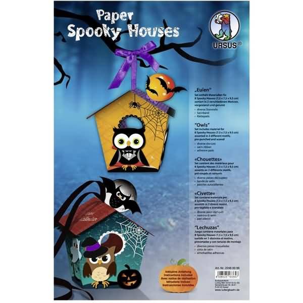 Paper Spooky Houses 'Eulen' 7,5x7,5x9,5cm