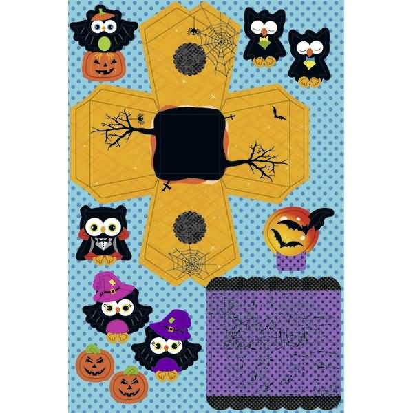 Paper Spooky Houses 'Eulen' 7,5x7,5x9,5cm