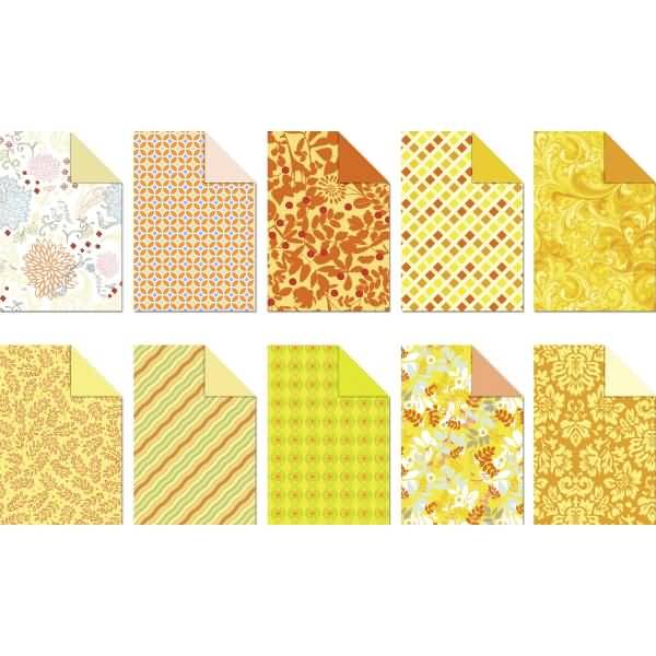 Designkarton Block Citrine 200g/qm 24x34cm VE=20 Blatt sortiert