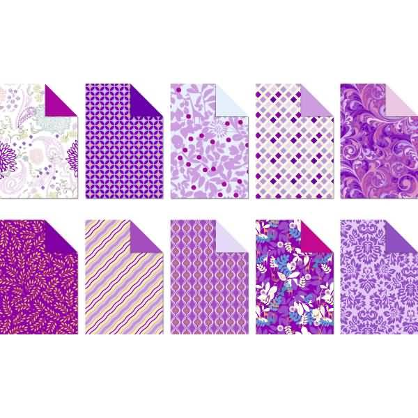 Designkarton Block Amethyst 200g/qm 24x34cm VE=20 Blatt sortiert