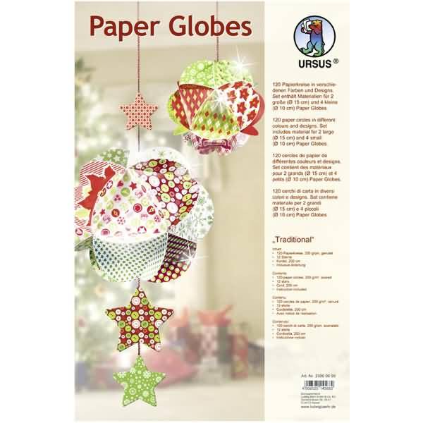 Bastelset Paper Globes Traditional