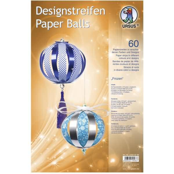 Bastelset Designstreifen Paper Balls Frozen