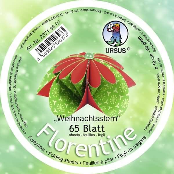 Faltblätter Florentine Weihnachtsstern 10cm