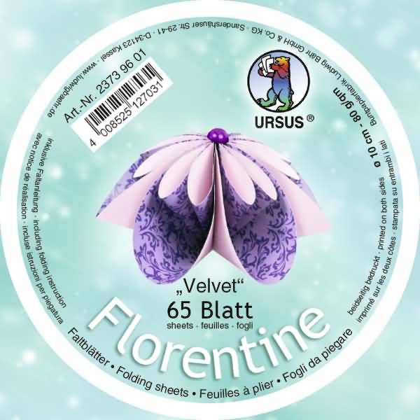 Faltblätter Florentine Velvet 10cm