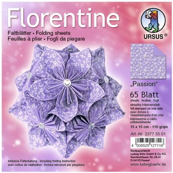 Faltblätter Florentine Passion 15x15cm
