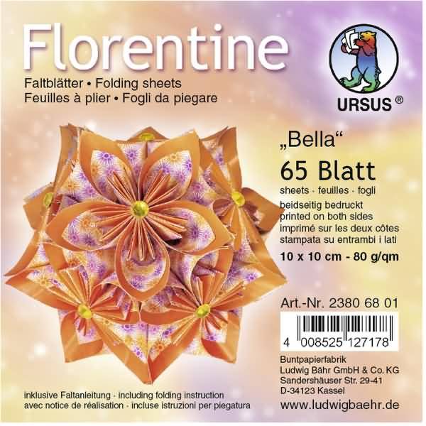 Faltblätter Florentine Bella 10x10cm