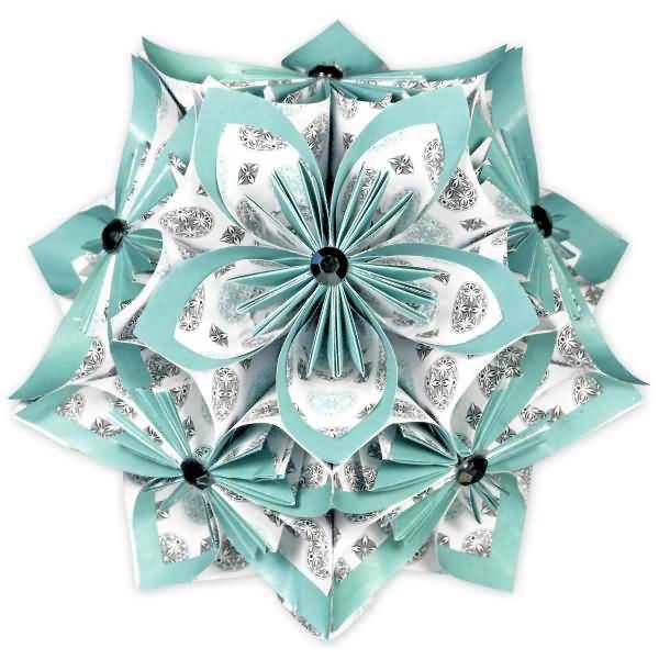 Faltblätter Florentine Jade 10x10cm