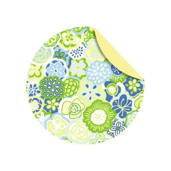 Faltblätter Florentine Flower Power 80g/qm 10cm rund VE=65 Blatt Motiv 03