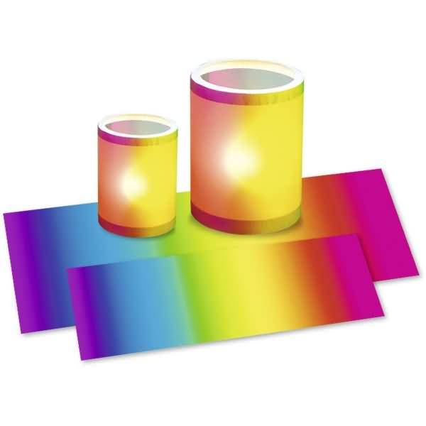 Laternenzuschnitte Regenbogen 115g/qm 20x50cm VE=25 Blatt