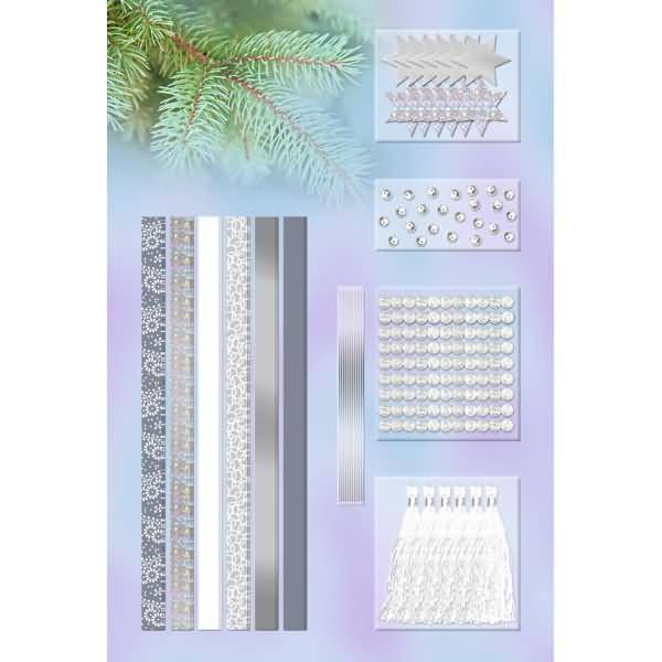 Bastelset Mini Paper Balls Silver Ornaments