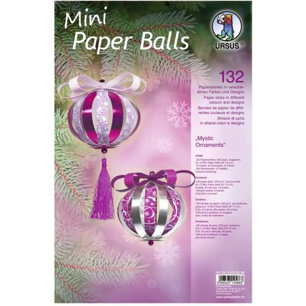 Bastelset Mini Paper Balls Mystic Ornaments