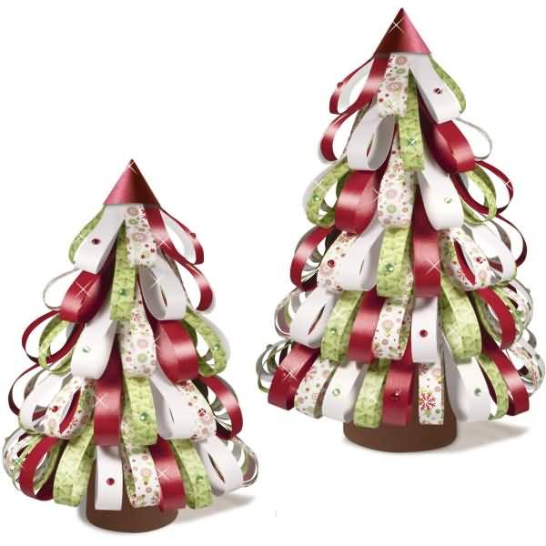Bastelset Paper Christmas Trees Traditional